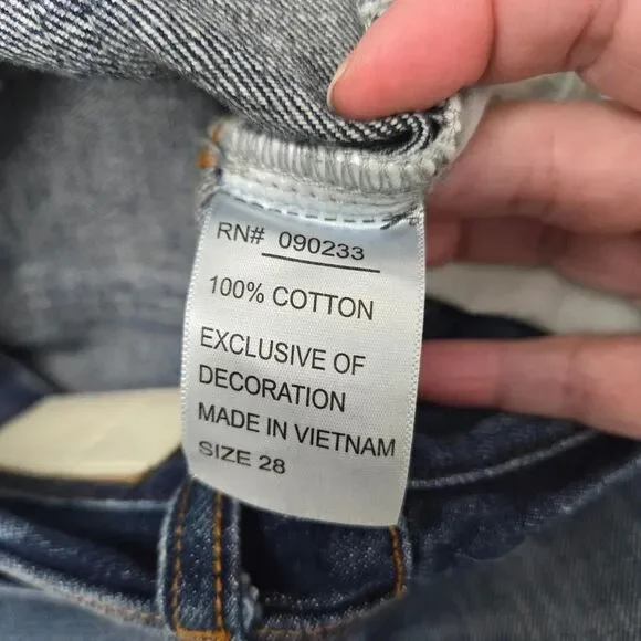 FOG Fear of God Mens Essentials Blue Jeans Size 28 Blue Distressed Patch Work - Picture 5 of 9